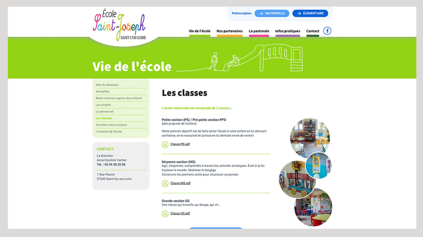 Ecole St Joseph : site Internet
