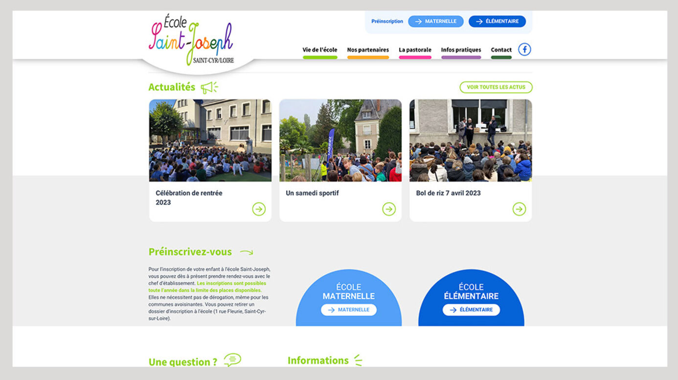 Ecole St Joseph : site Internet