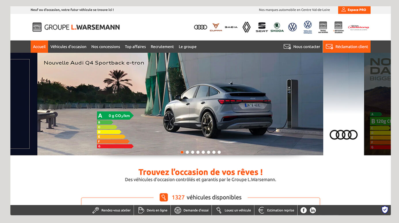 site Internet Groupe L. Warsemann