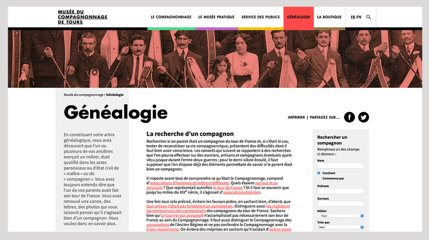 site internet du musée du Compagnonnage