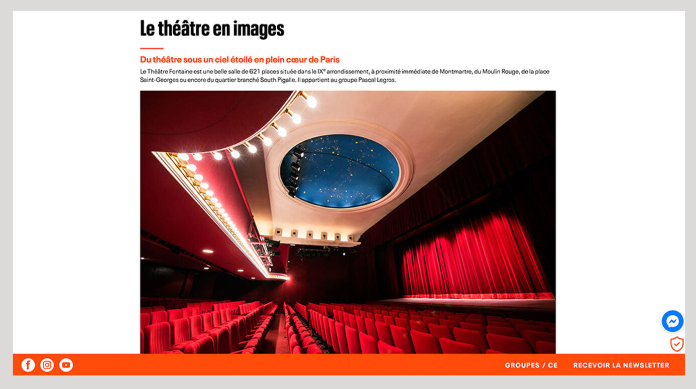 site internet théâtre Fontaine