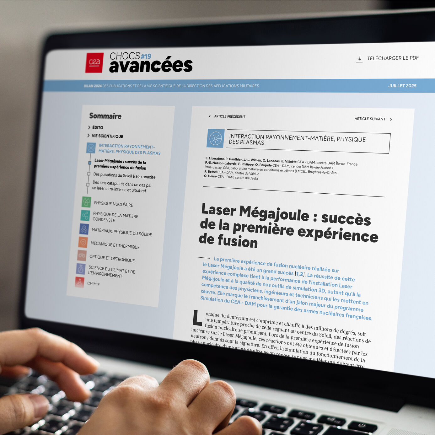 Revue CEA Chocs Avancées