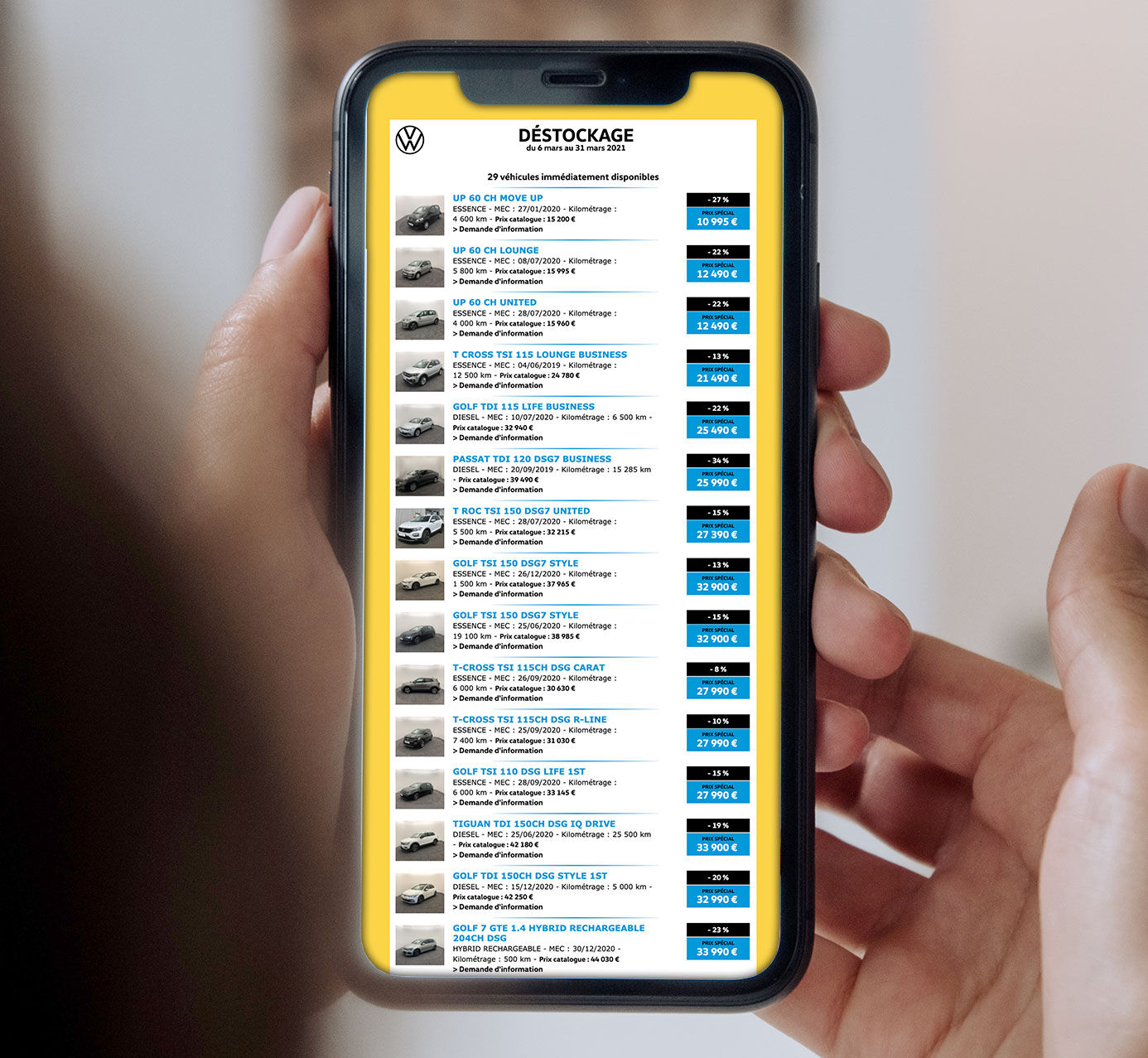 destockage de véhicules